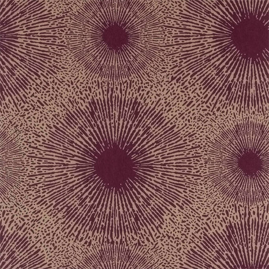 HARLEQUIN OUTLET Perlite  Wallpaper Beaded , Glitter Ruby , Antique Brass   - EVIW112067