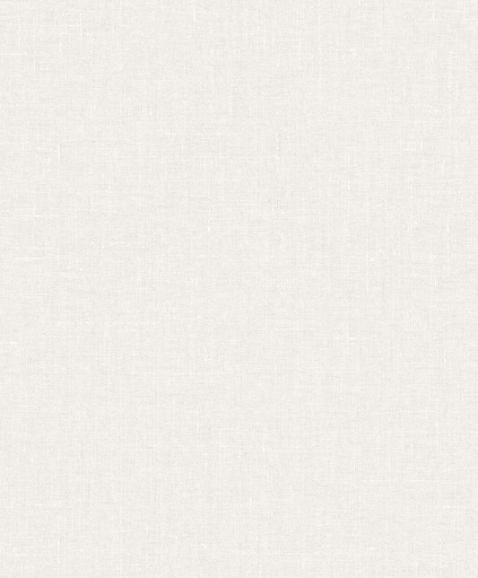 Seabrook Designs White Heron Abington Faux Linen Linen Contemporary Off-White Matte Sidewall - EW10100