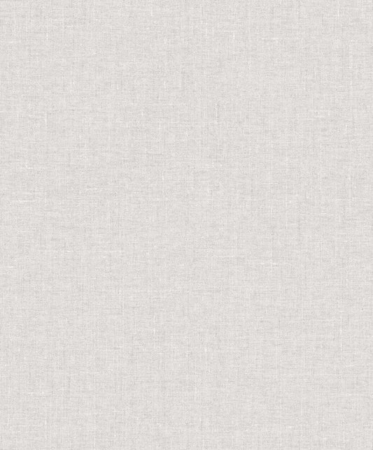 Seabrook Designs White Heron Abington Faux Linen Linen Contemporary Grey Matte Sidewall - EW10108