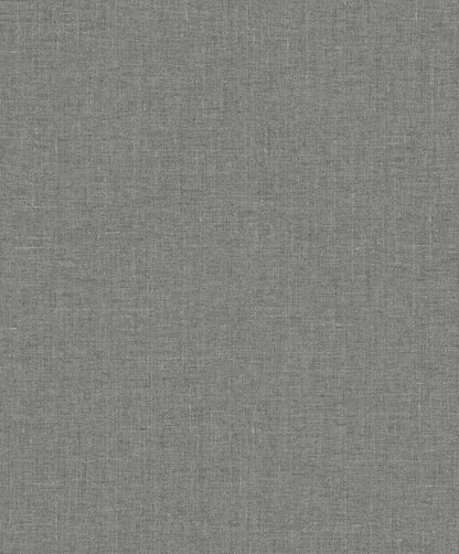 Seabrook Designs White Heron Abington Faux Linen Linen Contemporary Grey Matte  - EW10110