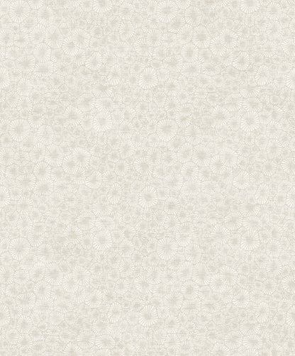 Seabrook Designs White Heron Windham Shells Abstract Contemporary Beige Metallic  - EW10705
