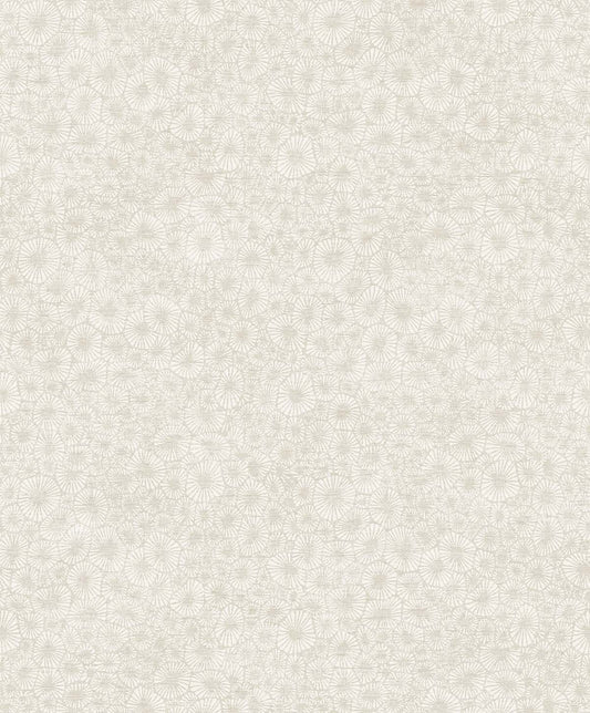 Seabrook Designs White Heron Windham Shells Abstract Contemporary Beige Metallic Sidewall - EW10705