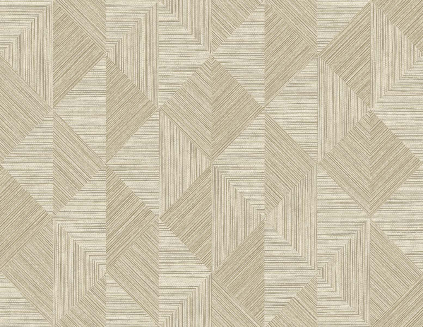 Seabrook Designs White Heron Diamond Inlay Geometric Contemporary Beige Matte Sidewall - EW11705