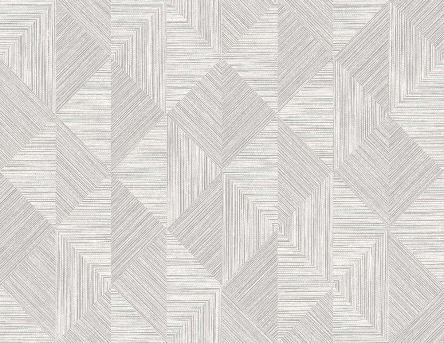 Seabrook Designs White Heron Diamond Inlay Geometric Contemporary Grey Matte Sidewall - EW11708