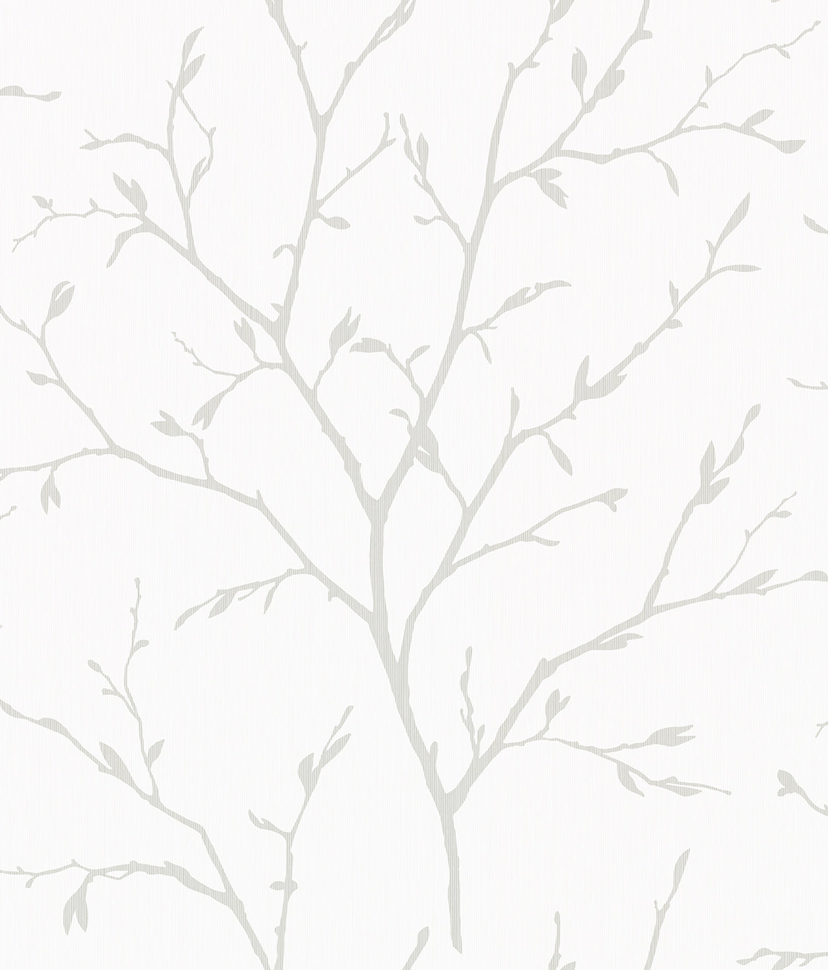 Seabrook Designs White Heron Branching Out Botanical Contemporary Off-White Satin Sidewall - EW11808