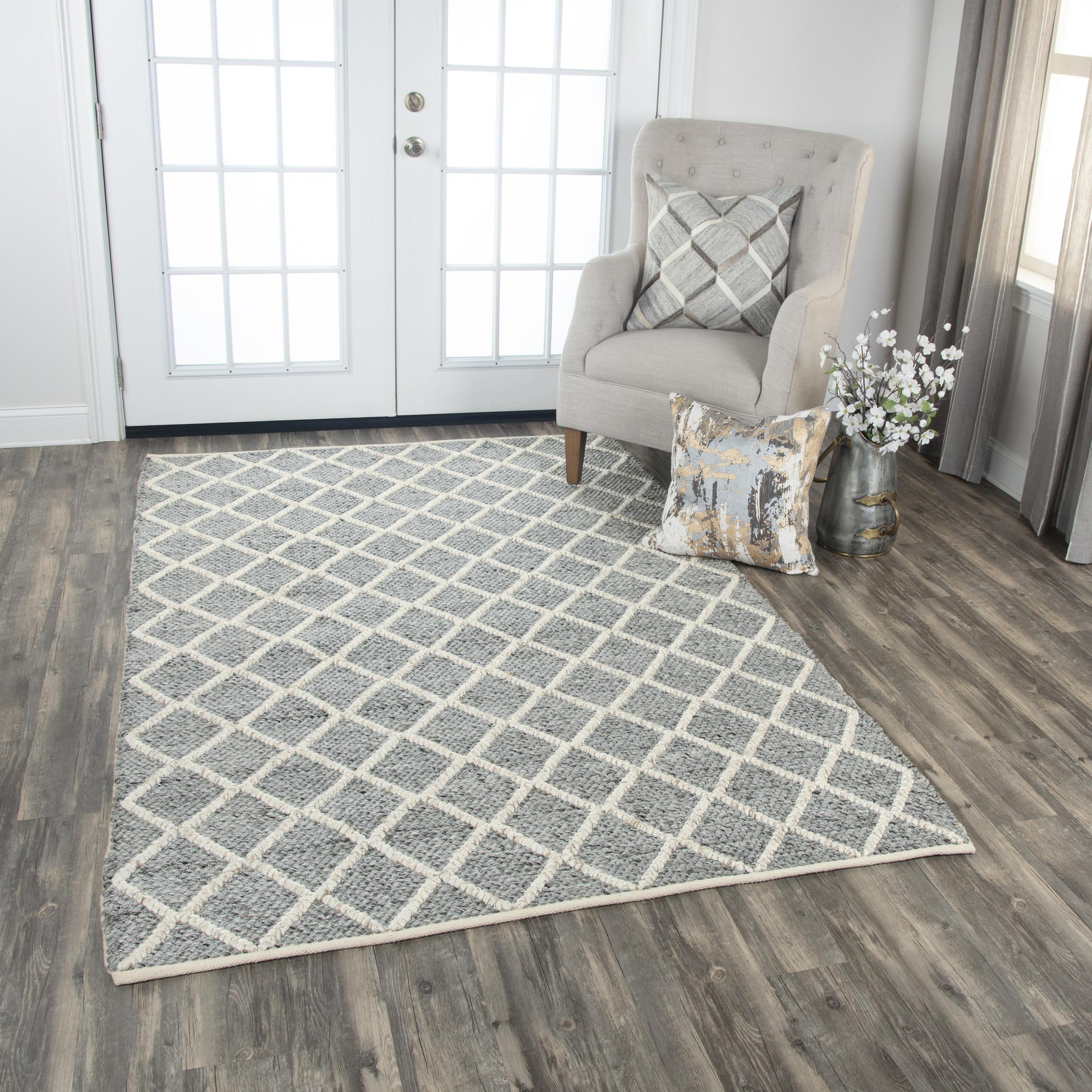 RIZZY HOME RUGS Ewe Complete me Contemporary rug, 8' x 10' - D02EWE10600330810