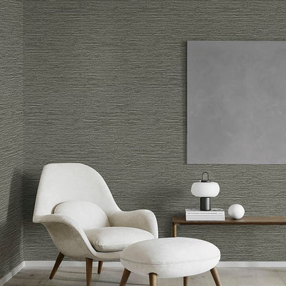 Galerie Wallcoverings Lustre Weave Galerie Wallcoverings  Silver Grey   - F-SR7004