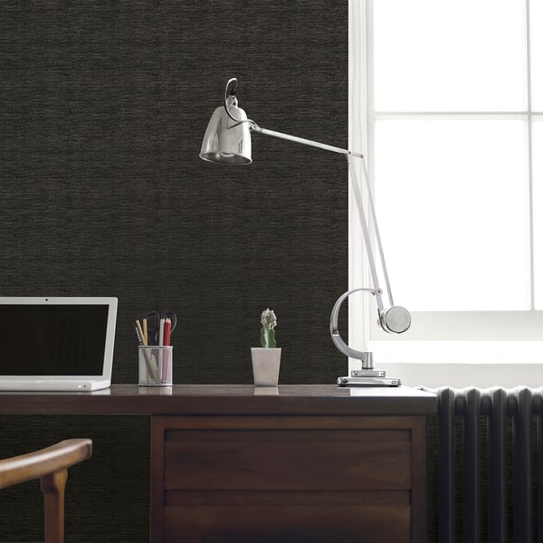Galerie Wallcoverings Lustre Weave Galerie Wallcoverings  Black   - F-SR7008