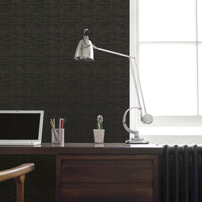 Galerie Wallcoverings Lustre Weave Galerie Wallcoverings  Black   - F-SR7008