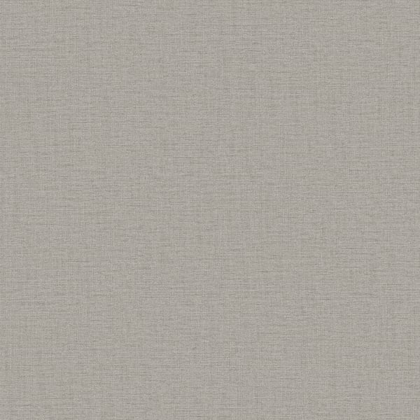 Beige linen-textured wallcovering with a subtle woven pattern, sand color.