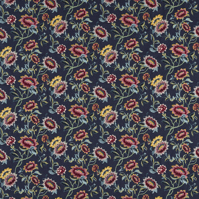 CLARKE AND CLARKE EMBROIDERY BOTANICAL & FLORAL MULTI,DARK BLUE,PINK   - F1580/03.CAC.0