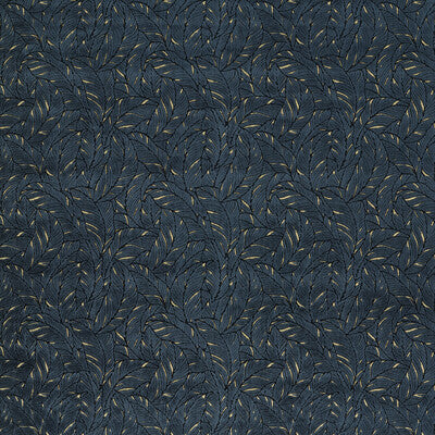 CLARKE AND CLARKE VELVET BOTANICAL & FLORAL DARK BLUE,BLUE,GOLD   - F1611/04.CAC.0