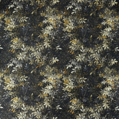 CLARKE AND CLARKE VELVET BOTANICAL & FLORAL CHARCOAL,GOLD,   - F1612/04.CAC.0