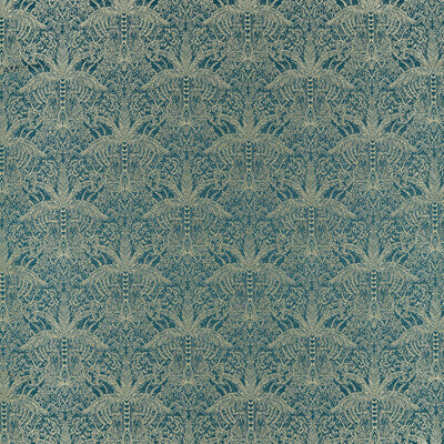 CLARKE AND CLARKE  BOTANICAL & FLORAL TEAL,BLUE,   - F1615/03.CAC.0