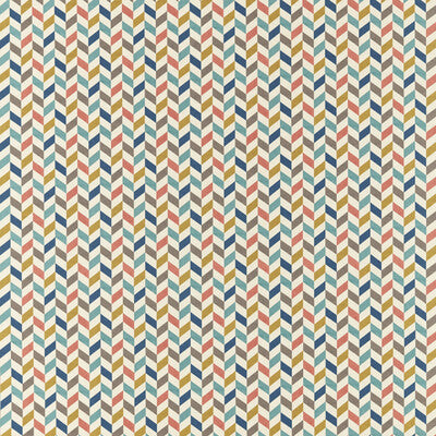 CLARKE AND CLARKE PRINT STRIPES MULTI,BLUE,PINK   - F1639/02.CAC.0