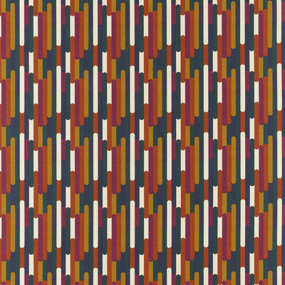 CLARKE AND CLARKE PRINT STRIPES MULTI,ORANGE,GREEN   - F1641/04.CAC.0