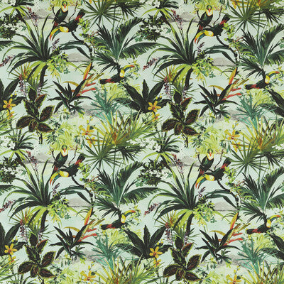 CLARKE AND CLARKE INDOOR / OUTDOOR BOTANICAL & FLORAL BLUE,RED,GOLD   - F1676/02.CAC.0