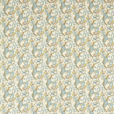 CLARKE AND CLARKE PRINT BOTANICAL & FLORAL BEIGE,OLIVE GREEN,LIGHT BLUE   - F1677/04.CAC.0