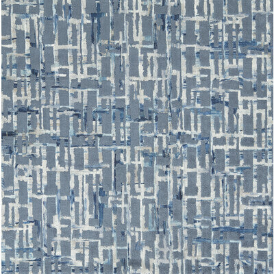 CLARKE AND CLARKE VELVET ABSTRACT SLATE,BLUE,LIGHT GREY   - F1697/04.CAC.0