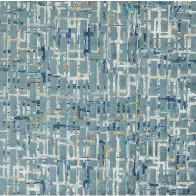 CLARKE AND CLARKE VELVET ABSTRACT TEAL,BLUE,BROWN   - F1697/05.CAC.0