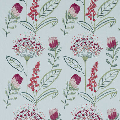 CLARKE AND CLARKE EMBROIDERY BOTANICAL & FLORAL RED,GREEN,PINK   - F1715/03.CAC.0