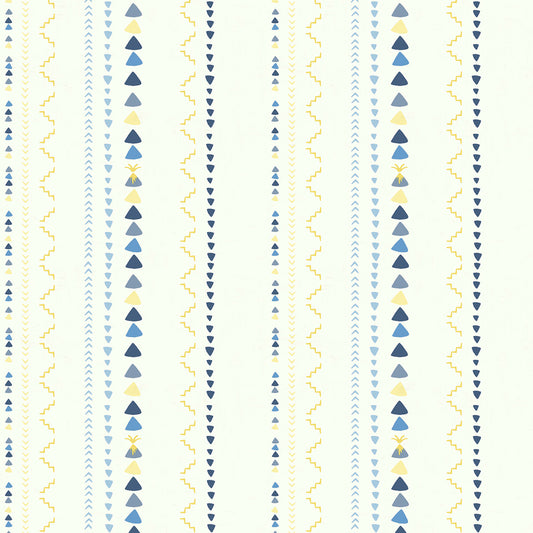 Seabrook Designs  Volcano Stripe Stripe Kids/Nursery Gold , Blue   - FA40102