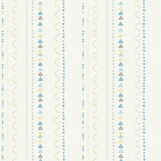 Seabrook Designs  Volcano Stripe Stripe Kids/Nursery Gray, Gold, , Blue   - FA40112