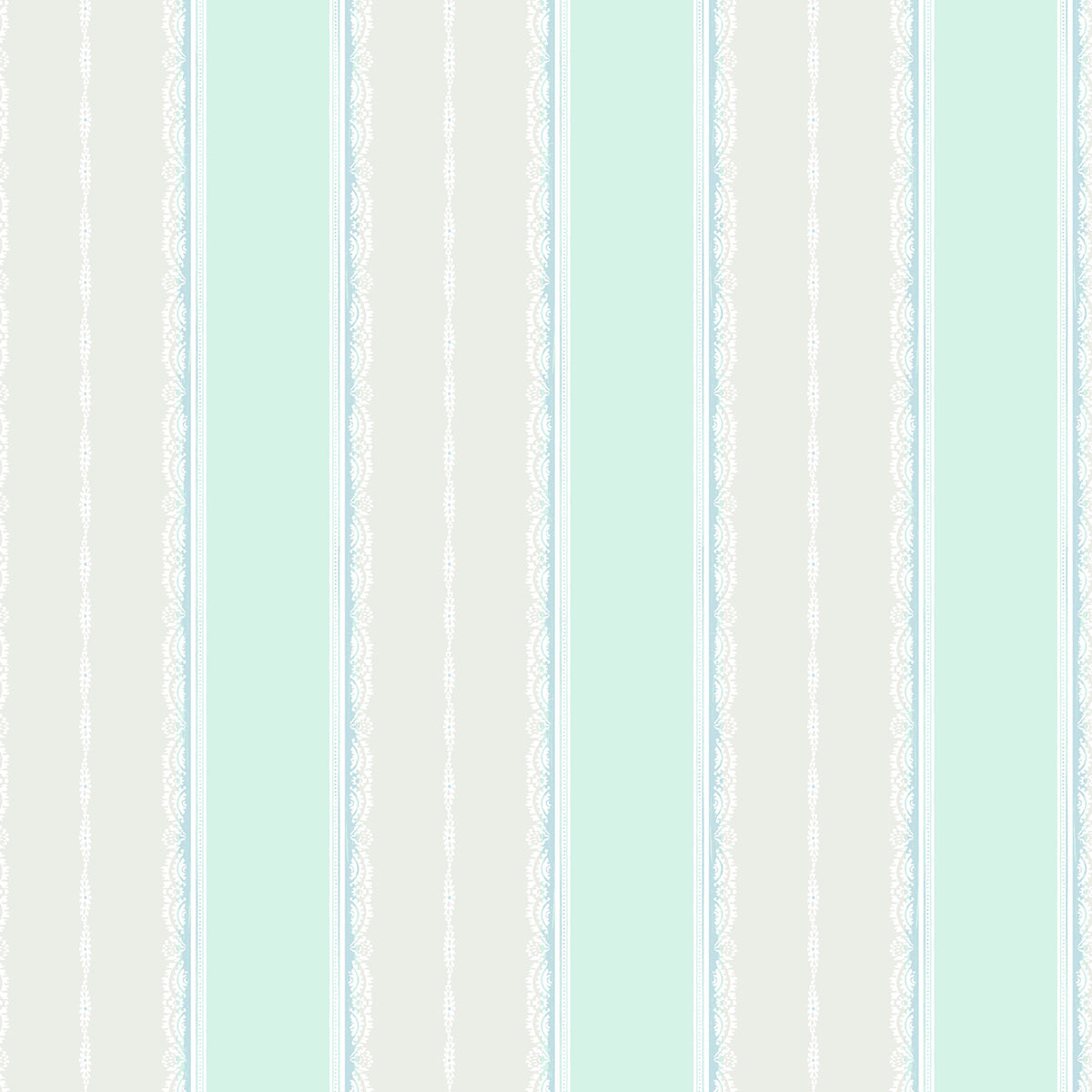 Seabrook Designs  Glitter Frills Stripe Stripe Kids/Nursery Sky Blue , Teal   - FA41004