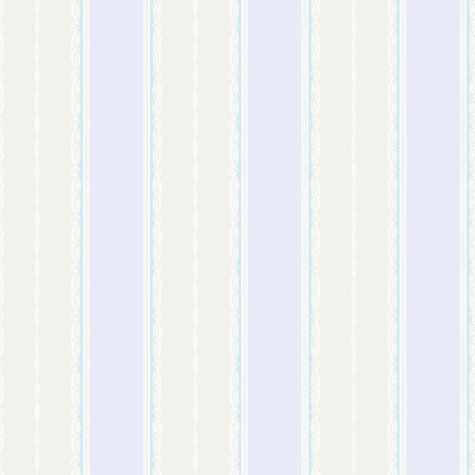 Seabrook Designs  Glitter Frills Stripe Stripe Kids/Nursery Lilac , Gray   - FA41009
