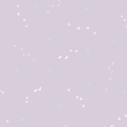 Seabrook Designs  Follow the Leader Abstract Kids/Nursery Lilac , White Animal   - FA41309