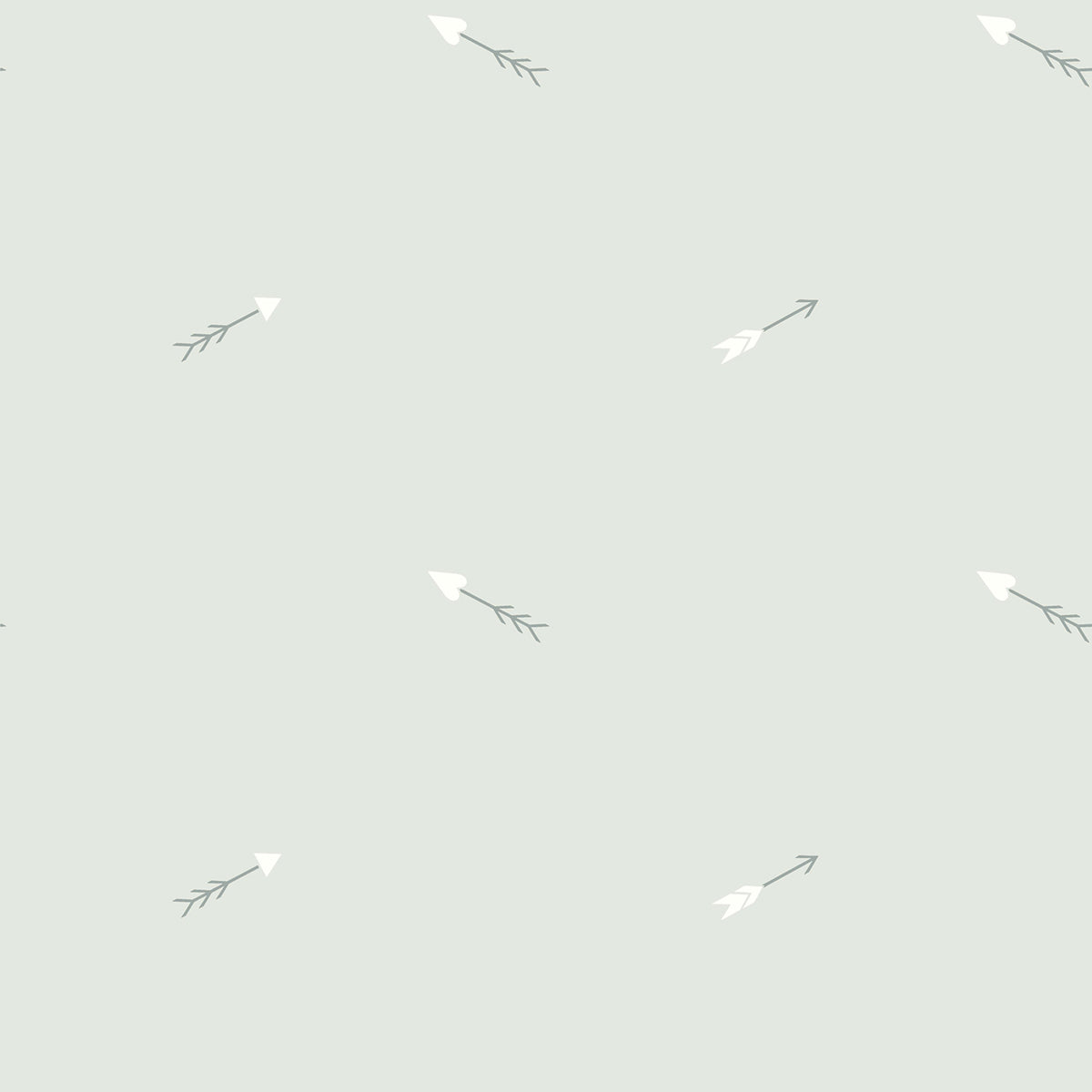 Seabrook Designs  Hearts and Darts Illustration Kids/Nursery Gray , White   - FA42308