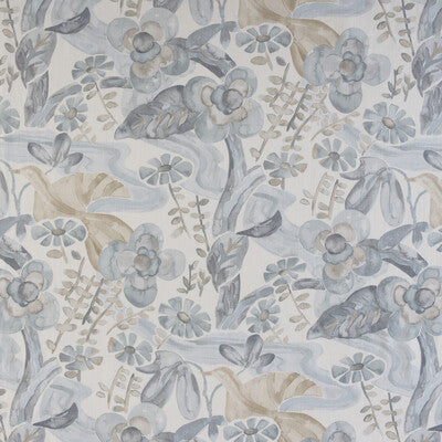 KRAVET DESIGN PRINT BOTANICAL & FLORAL WHITE,SLATE,BEIGE   - FAERIE.516.0