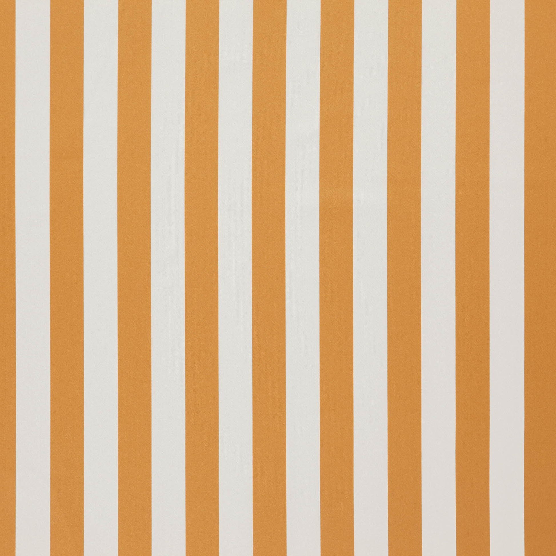 Orange/rust & pale grey vertical stripe sateen fabric.