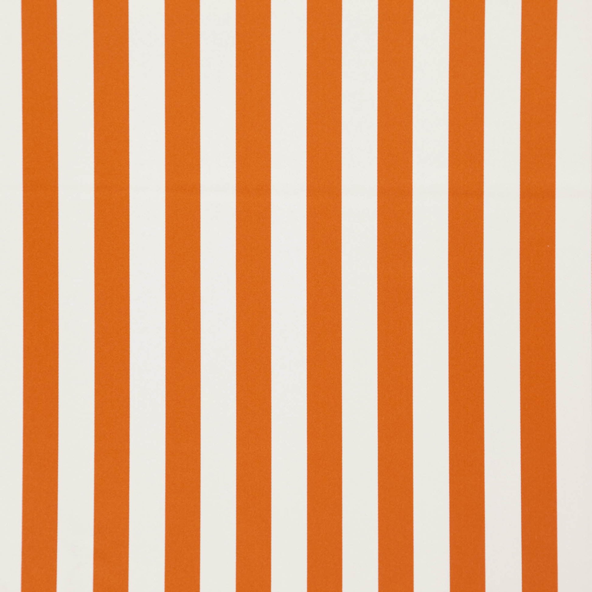 Bold orange vertical stripes on white background; modern graphic pattern for wallpaper or fabric.