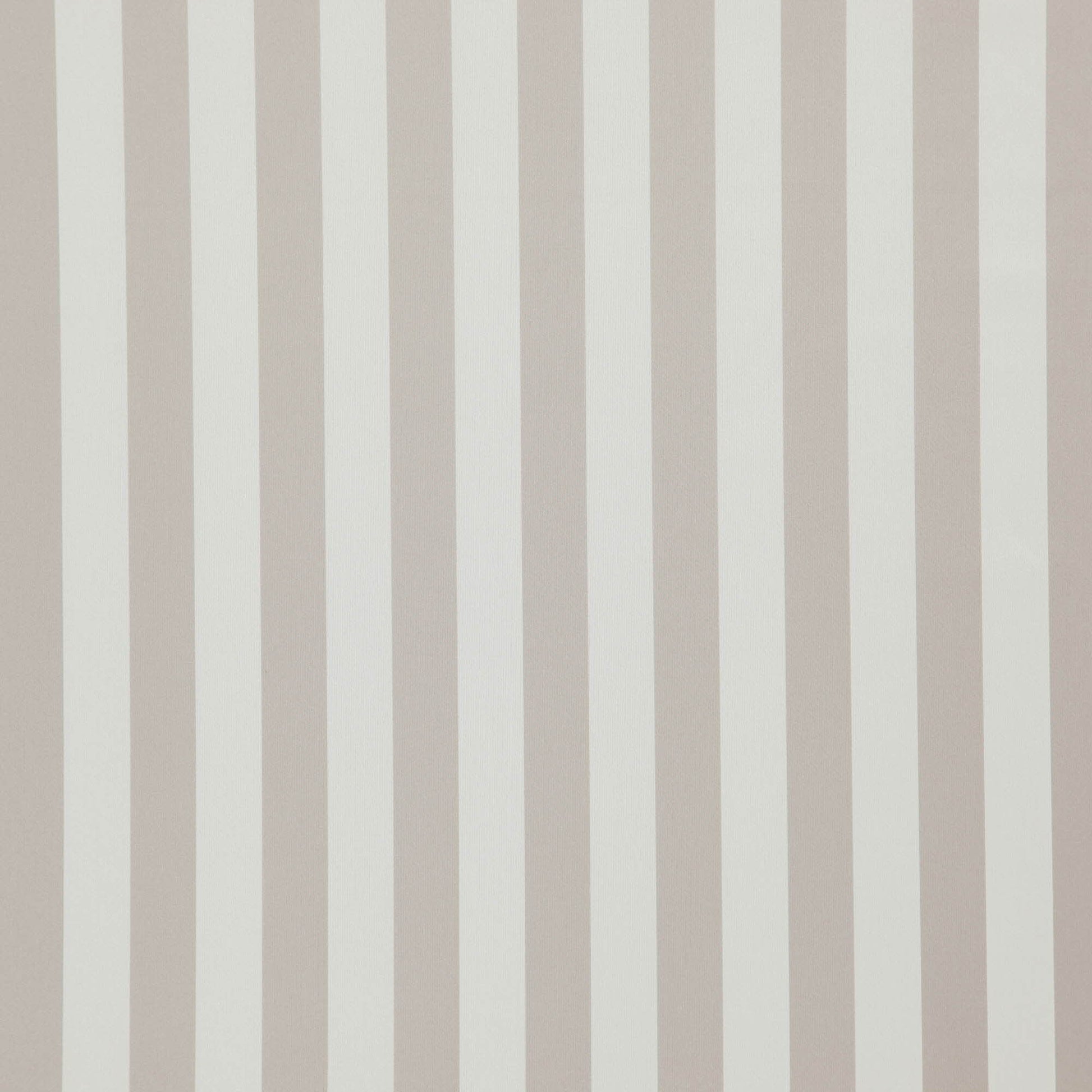 Beige/creme and brown vertical stripe fabric in a sateen weave.