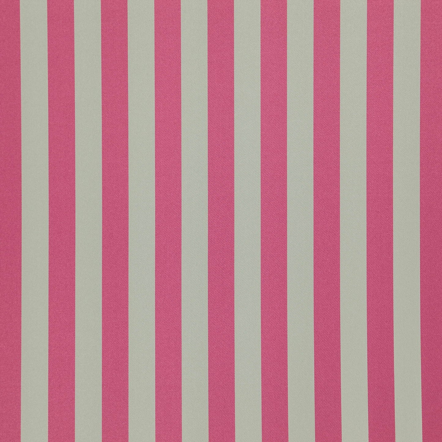 Magenta pink and pale gray vertical striped sateen fabric.