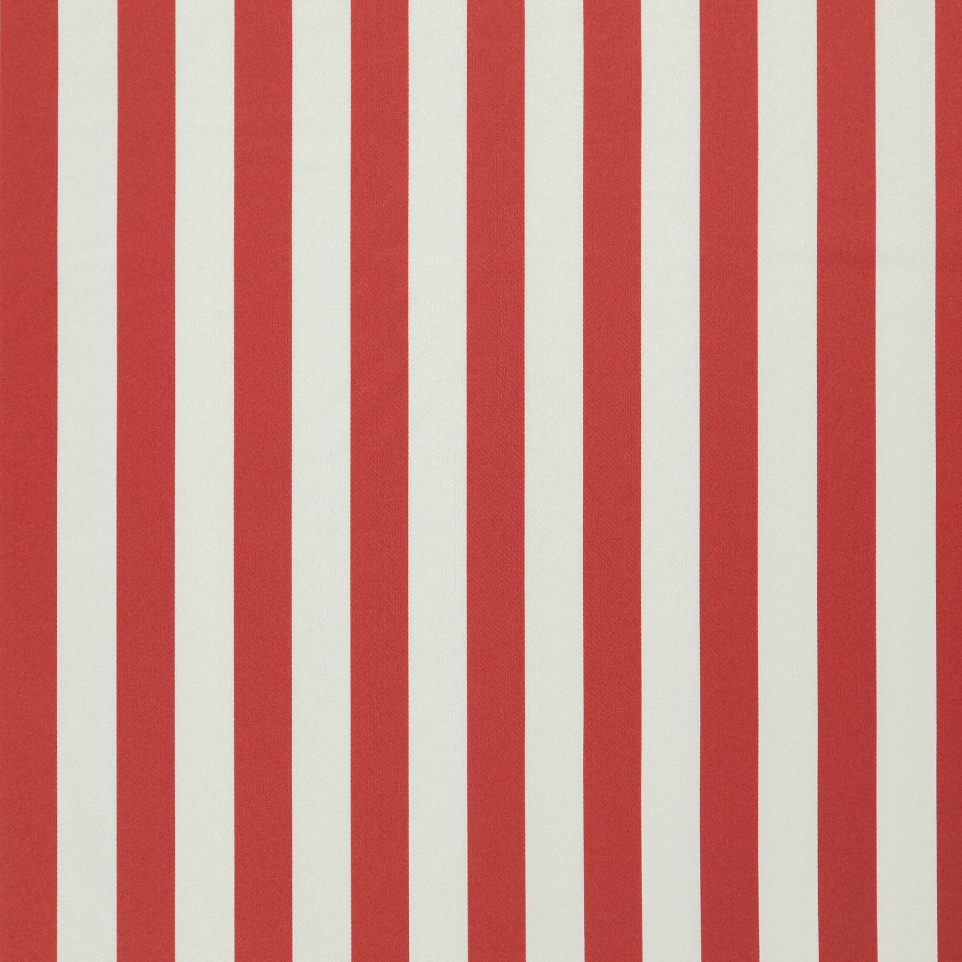 Bold burgundy and red vertical stripe pattern with evenly spaced stripes.