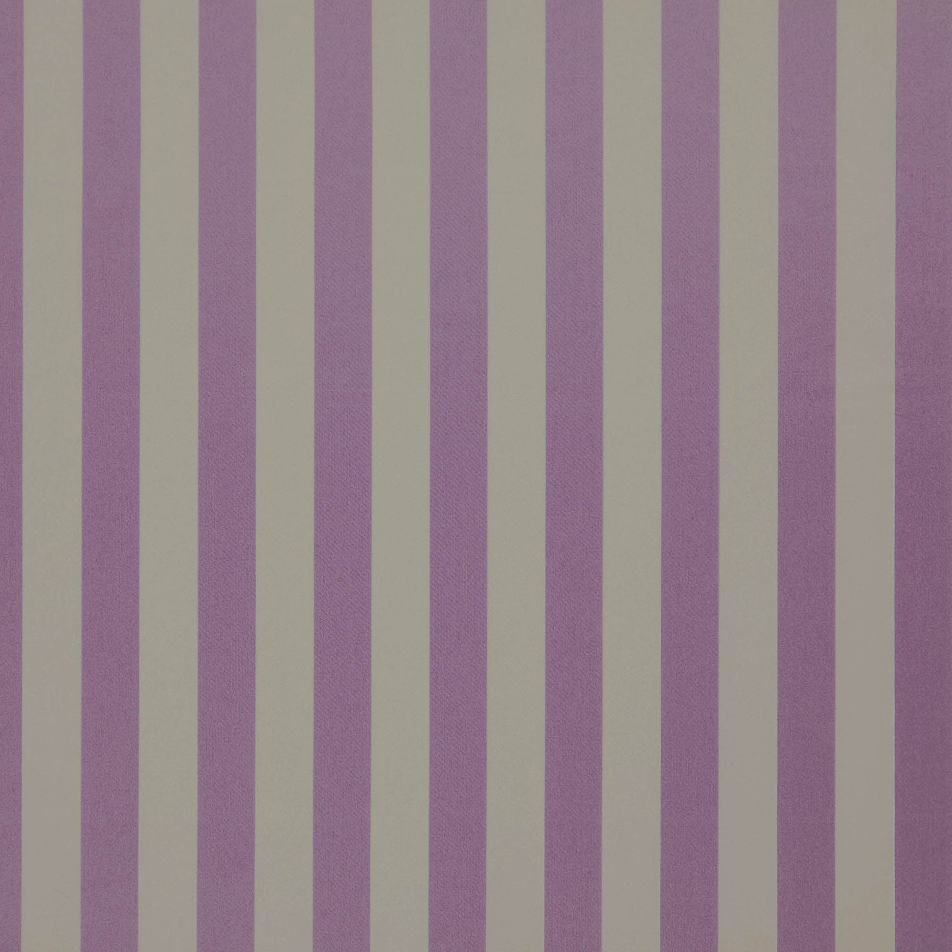 Lilac purple and beige vertical stripe sateen fabric for home decor