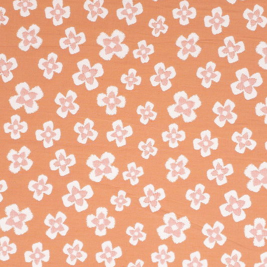STOUT TEXTILES  MULTIPURPOSE,WOVENS TRANSITIONAL,, FLORAL STRIPE MELON   - FANC-4