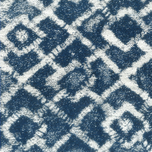 STOUT TEXTILES  UPHOLSTERY,WOVENS TRANSITIONAL,, GEOMETRIC NAVY   - FAWN-1