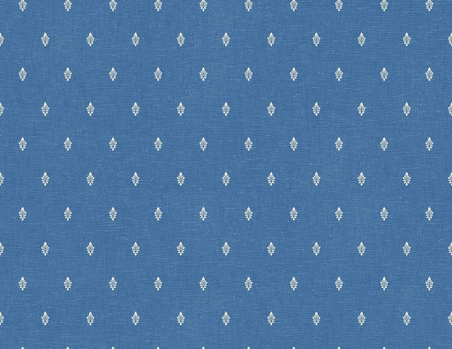 Seabrook Designs French Country Petite Feuille Sprig Floral Country Blue Matte Sidewall - FC60602