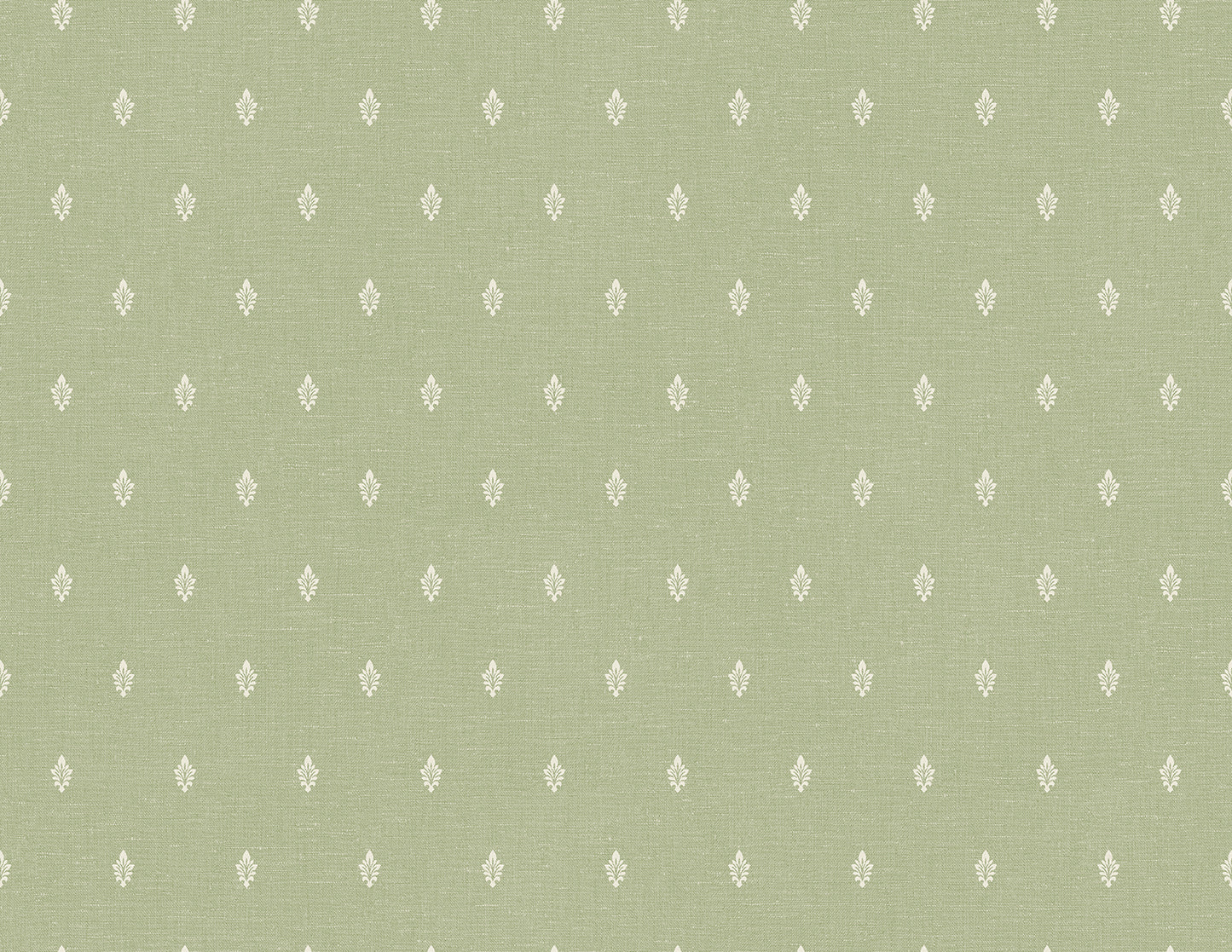 Seabrook Designs French Country Petite Feuille Sprig Floral Country Green Matte Sidewall - FC60604