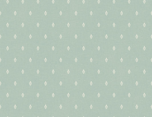 Seabrook Designs French Country Petite Feuille Sprig Floral Country Green Matte Sidewall - FC60612