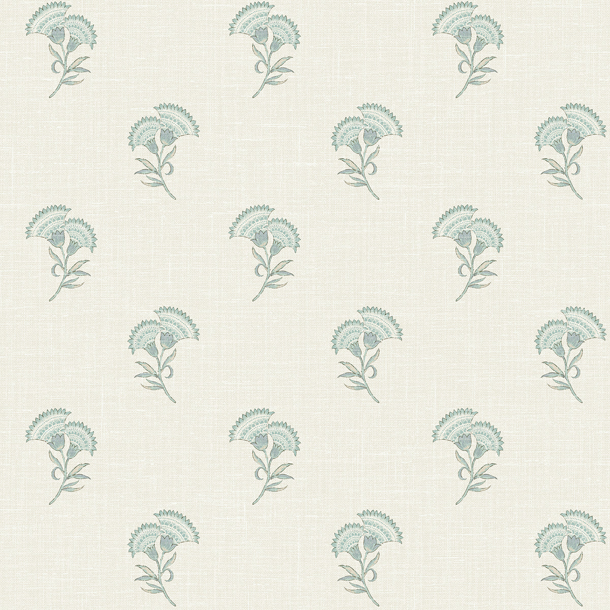 Seabrook Designs French Country Lotus Branch Floral Floral Country Multi Matte Sidewall - FC60808