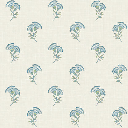 Seabrook Designs French Country Lotus Branch Floral Floral Country Multi Matte  - FC60812
