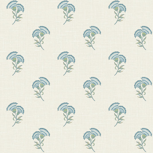 Seabrook Designs French Country Lotus Branch Floral Floral Country Multi Matte Sidewall - FC60812