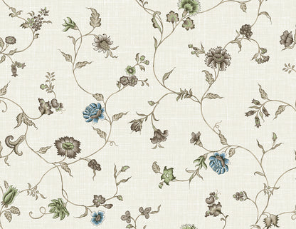 Seabrook Designs French Country Florale Trail Floral Country Multi Matte  - FC61006