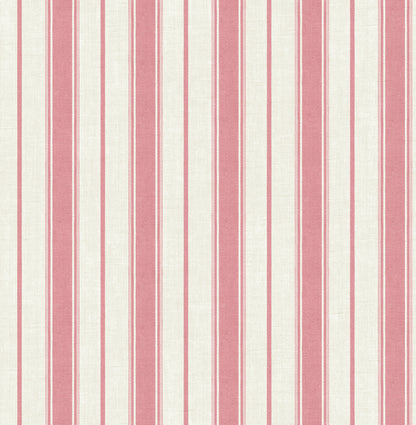 Seabrook Designs French Country Eliott Linen Stripe Stripe Country Red Matte  - FC61501
