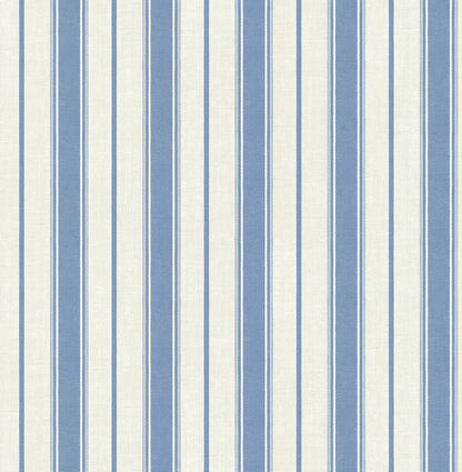 Seabrook Designs French Country Eliott Linen Stripe Stripe Country Blue Matte  - FC61502