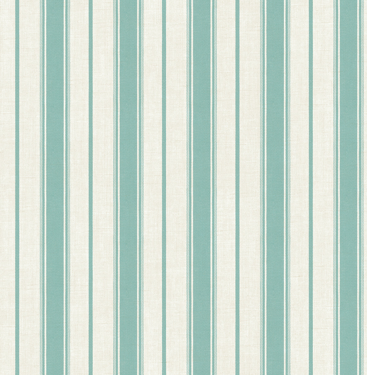 Seabrook Designs French Country Eliott Linen Stripe Stripe Country Green Matte  - FC61514